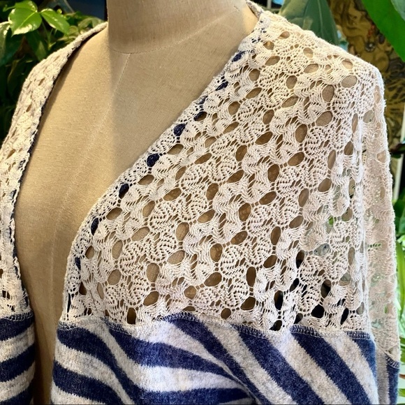 UMGEE WOMEN'S STRIPED KIMONO SWEATER - Picture 12 of 16